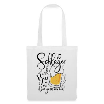 Schlager und Bier Das gönn ich mir  - Stoffbeutel - Weiß - Vorne