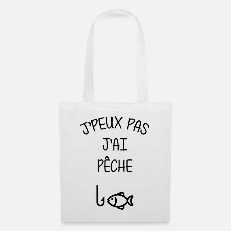 Pêche / Pêcheur / Chasse / Poisson / Mer - Sac en tissu - blanc