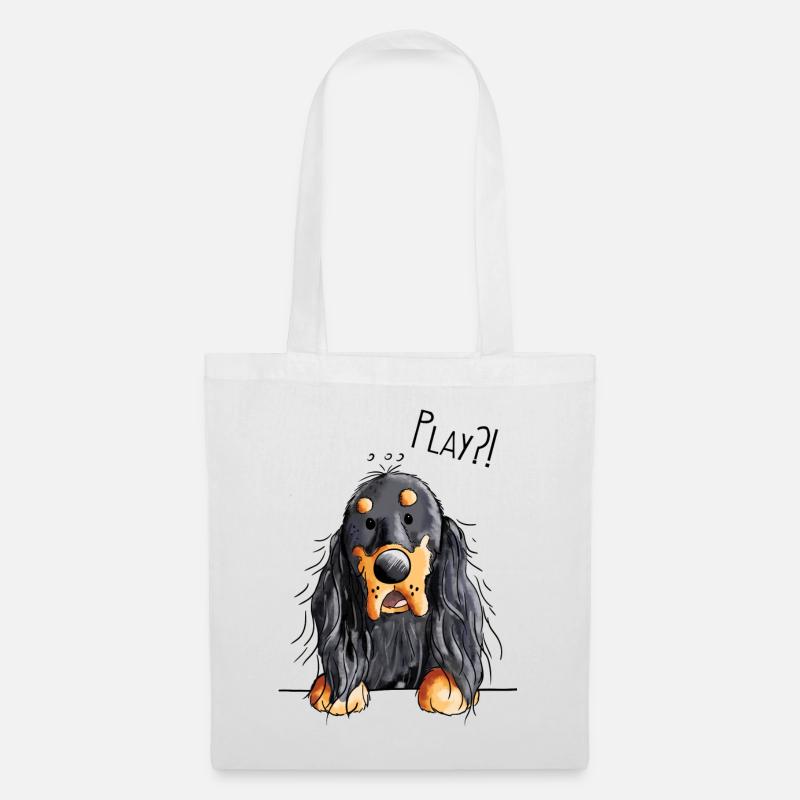 Gordon Setter - Hund - Dog - Hunde - Comic - Stoffbeutel - Weiß
