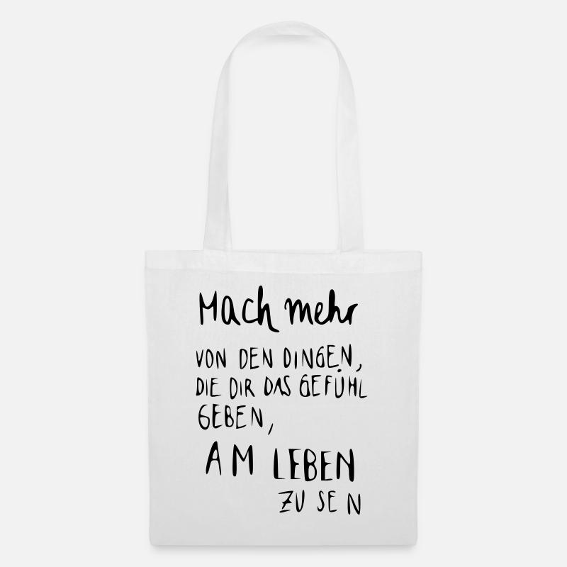 Lebensgefühl - am Leben - Stoffbeutel - Weiß