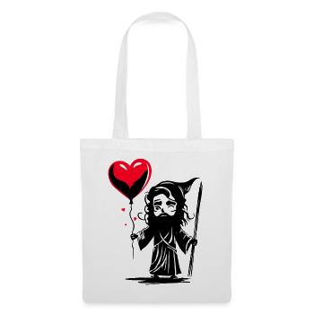 Odin mit Herz Luftballon - Heartful Creatures - Stoffbeutel - Weiß - Vorne