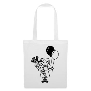 School enrollment girl with school cone - Tote Bag - white - Front