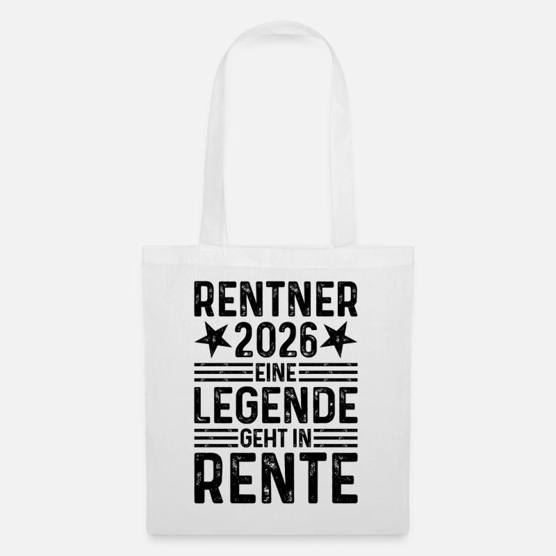 Rentner 2026 - Eine Legende geht in Rente  - Stoffbeutel - Weiß