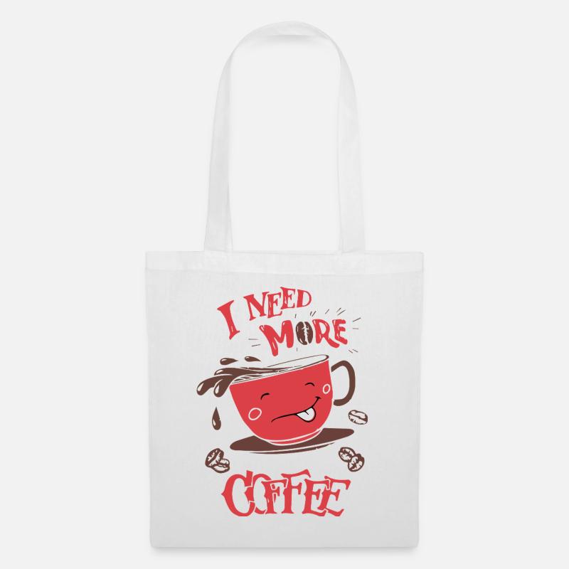 Mehr Kaffee Bitte - Stoffbeutel - Weiß