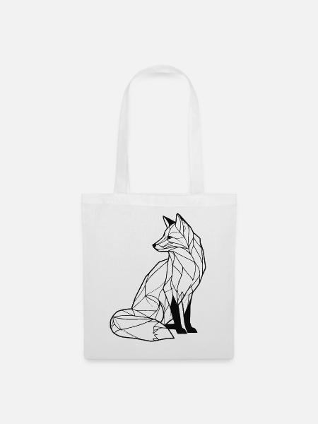 eleganter Fuchs - Stoffbeutel - Weiß
