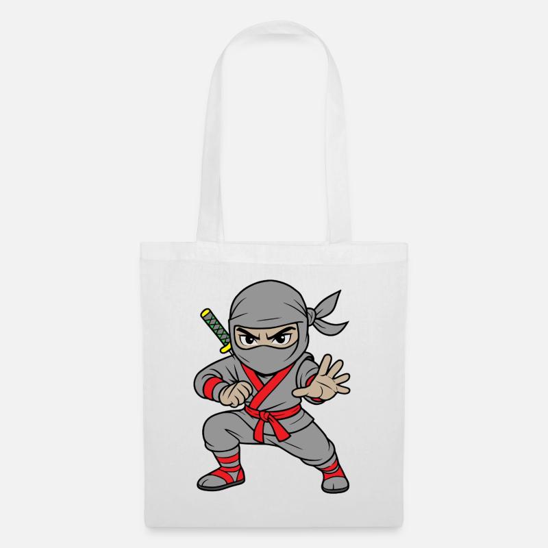 Grey Ninja Shadow Warrior  - Tote Bag - white