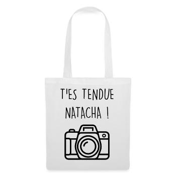 Dikkenek Appareil photo t'es tendue Natacha culte - Sac en tissu - blanc - Devant