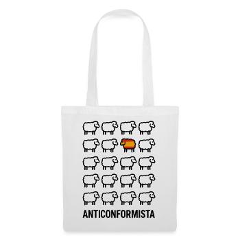 Anticonformiste Mouton Drapeau Espagne Humour - Sac en tissu - blanc - Devant
