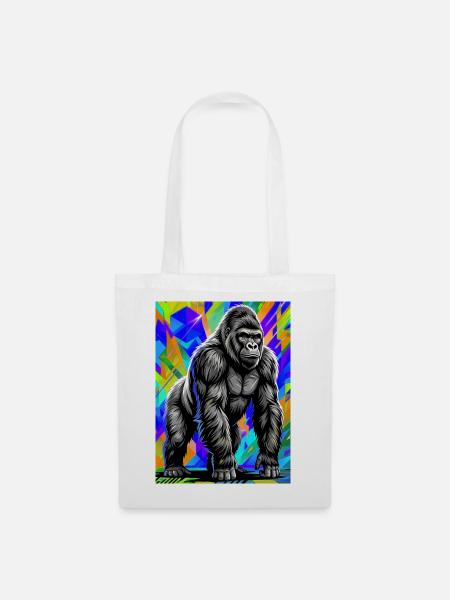 Gorilla - Stoffbeutel - Weiß