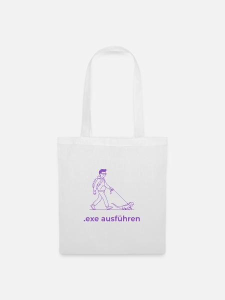 Admin Exe Ausführen lila - Stoffbeutel - Weiß