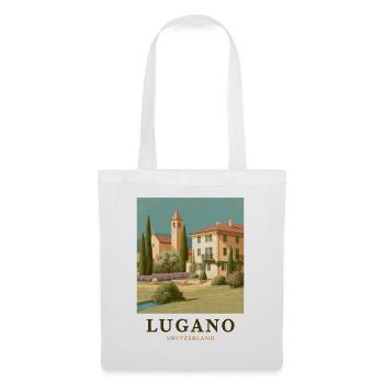 Lugano Villa Panorama - Sac en tissu - blanc - Devant