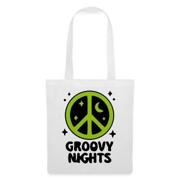 Groovy Peace Zeichen Logo - Stoffbeutel - Weiß - Vorne
