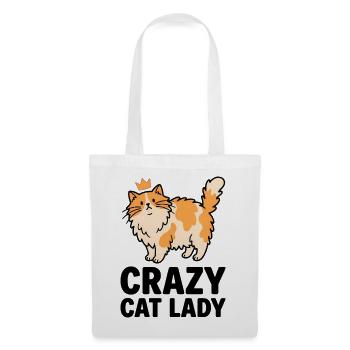 Royal Cat Lady: Crazy Cat Lady - Tote Bag - white - Front