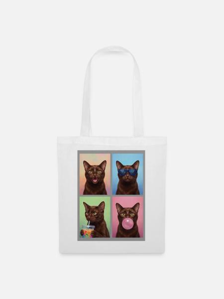 Katzen Havana Katze - Stoffbeutel - Weiß