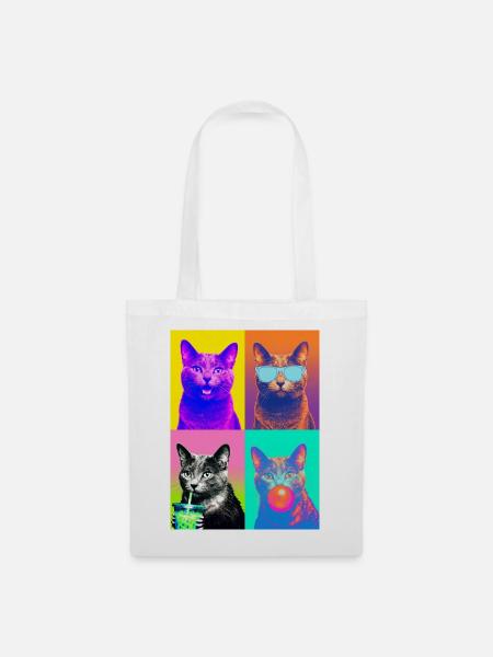 Katzen Korat Katze - Stoffbeutel - Weiß