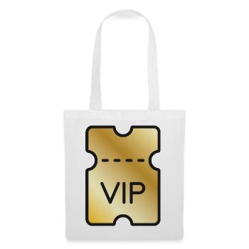VIP-Gold-Ticket - Stoffbeutel - Weiß - Vorne