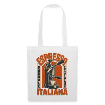 Espresso Manuale – Echte italienische Kaffeekunst - Stoffbeutel - Weiß - Vorne