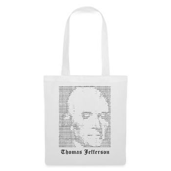 Thomas Jefferson ASCII Kunst - Stoffbeutel - Weiß - Vorne