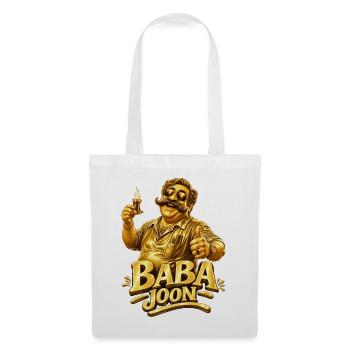 Baba Joon Papa Tee Gold - Stoffbeutel - Weiß - Vorne