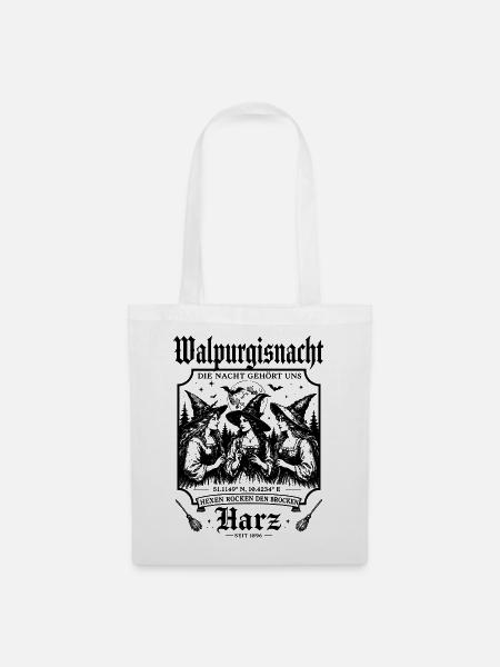 Hexen Geschenkidee Brocken Köstüm - Stoffbeutel - Weiß