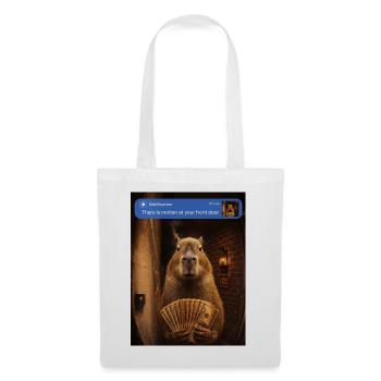 Capybara an deiner Haustür - Stoffbeutel - Weiß - Vorne