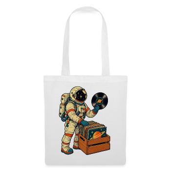 Astronaut Vinyl Sammler - Stoffbeutel - Weiß - Vorne