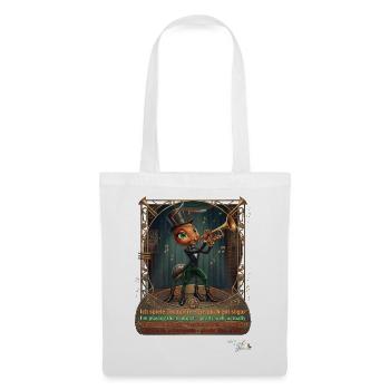 Ameise MALÚ Trompete Jazz Band Brass Musik Pop Art - Stoffbeutel - Weiß - Vorne