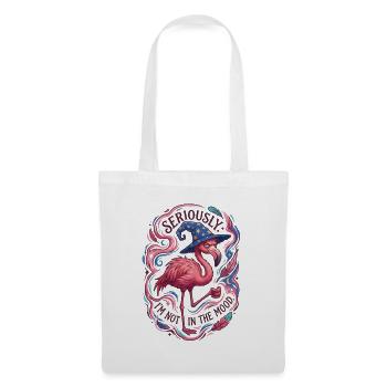 Böser Flamingo-Zauberer Retro-Magier - Stoffbeutel - Weiß - Vorne