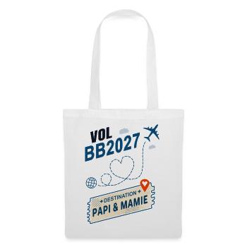 Flug BB2027 Ziel Opa und Großmutter - Stoffbeutel - Weiß - Vorne