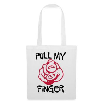 Pull my Finger | you | hand - Sac en tissu - blanc - Devant