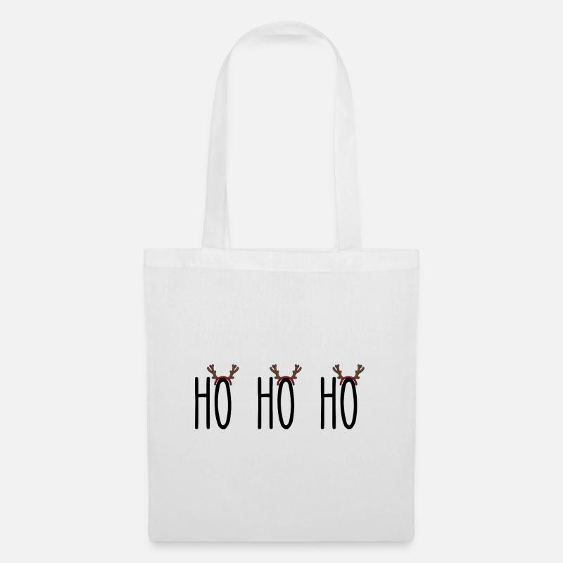 HO HO HO - Stoffbeutel - Weiß