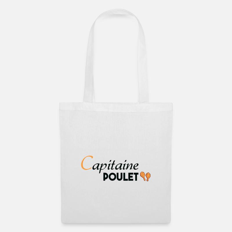 Capitaine Poulet - Sac en tissu - blanc