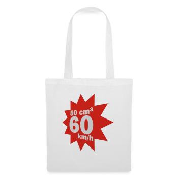 50 cc, 60 km / h - Tote Bag - white - Front