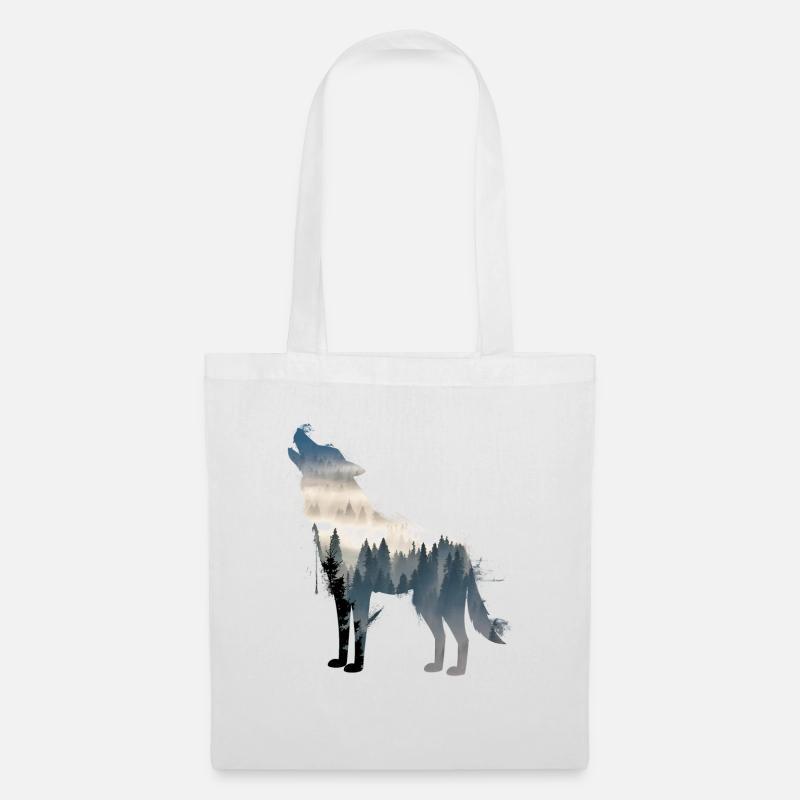 wolf - Tote Bag - white