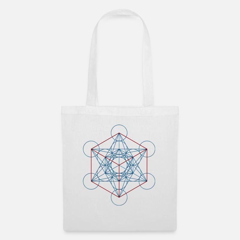METATRONS WÜRFEL - blau rot - Stoffbeutel - Weiß