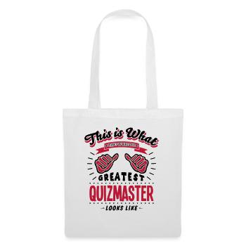 quizmaster worlds greatest looks like - Tote Bag - white - Front
