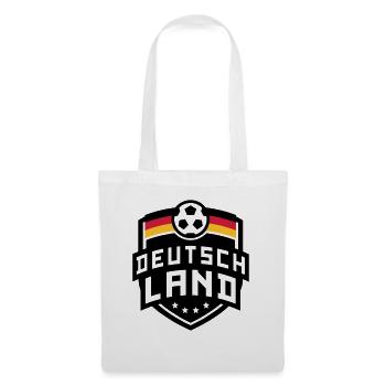 Deutschland Fußball Wappen 04 - Stoffbeutel - Weiß - Vorne