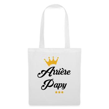 Papy Papi Grand-Père Retraite famille - Sac en tissu - blanc - Devant