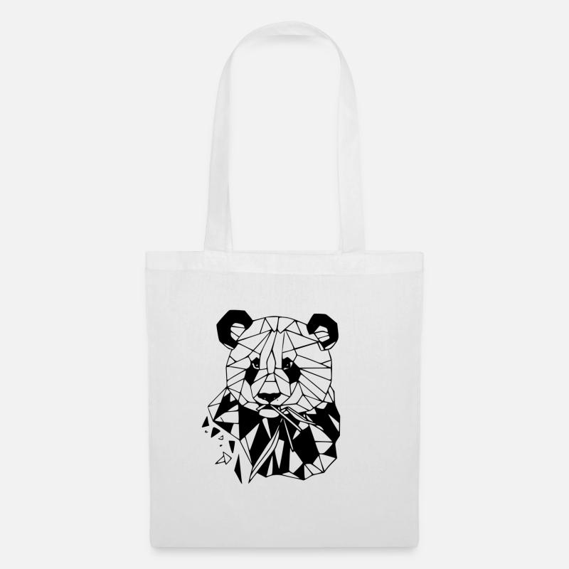 Panda - Stoffbeutel - Weiß