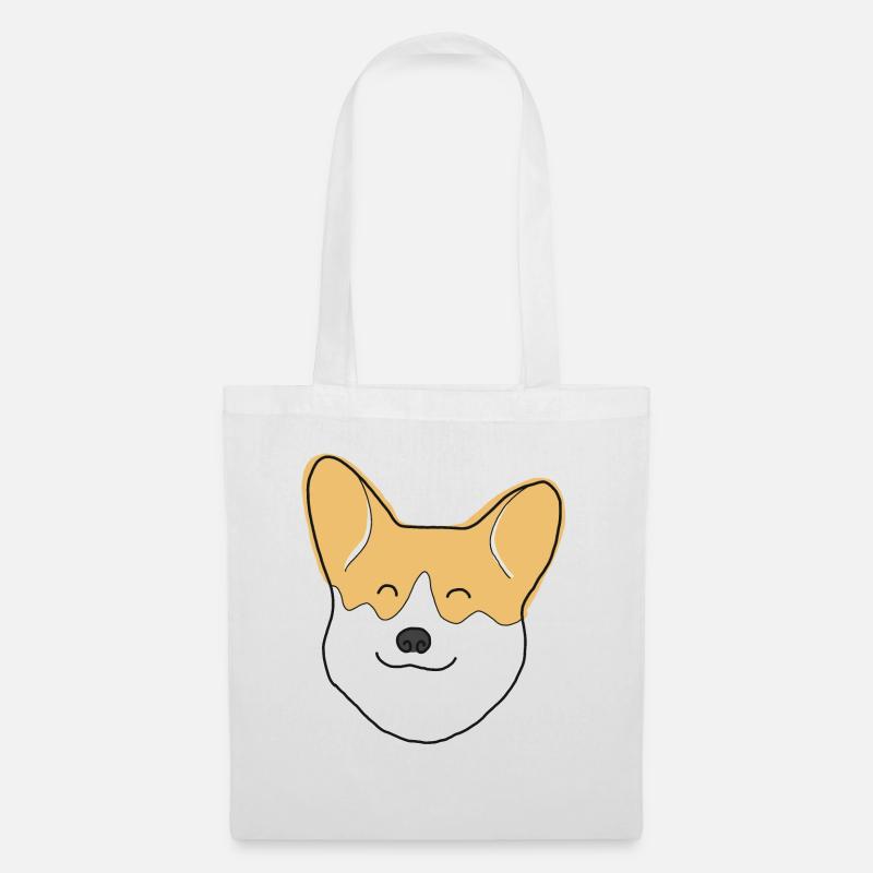Cheerful Corgi - Tote Bag - white