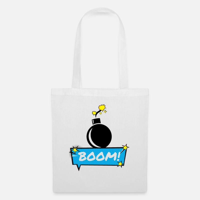 Boom Bomb - Stoffbeutel - Weiß