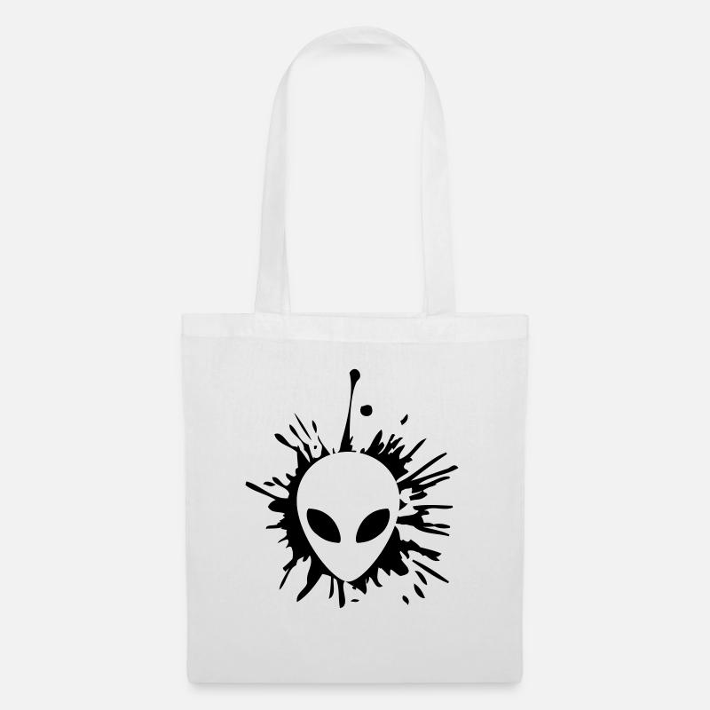 Alien Klecks Tropfen - Stoffbeutel - Weiß