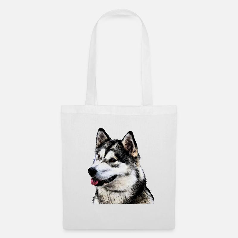 Husky 1 - Stoffbeutel - Weiß