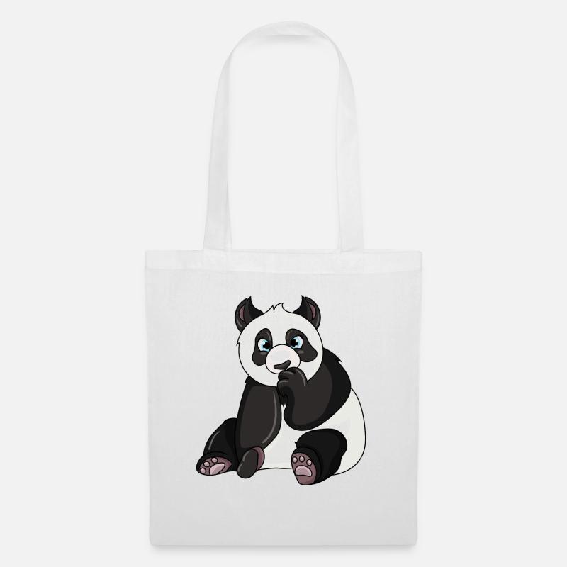 Panda Bär - Stoffbeutel - Weiß