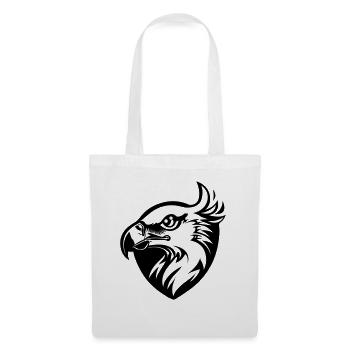eagle's head with wing in profile with shield - Tote Bag - white - Front