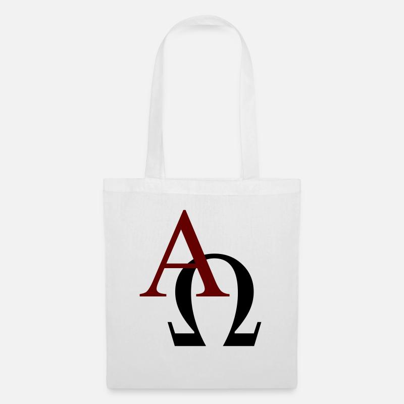 Alpha und Omega - Stoffbeutel - Weiß