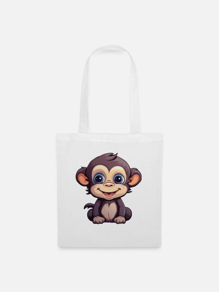 Chimpanzee Baby - Stoffbeutel - Weiß
