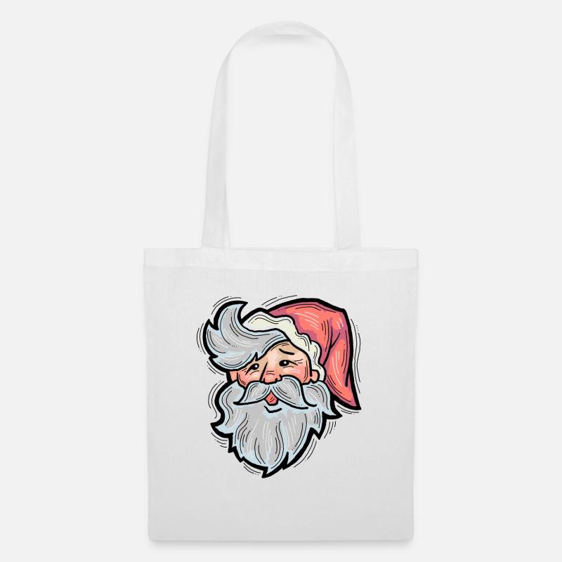 Weihnachtsmann - Stoffbeutel - Weiß