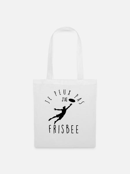 Ich kann nicht, ich frisbee. - Stoffbeutel - Weiß