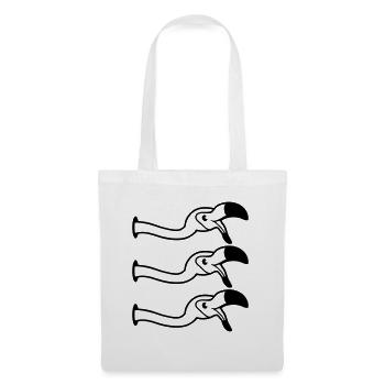 3 amis équipe équipe fête trou mur rire bouche au - Sac en tissu - blanc - Devant
